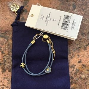 Tory Burch Gold and Blue Bracelet